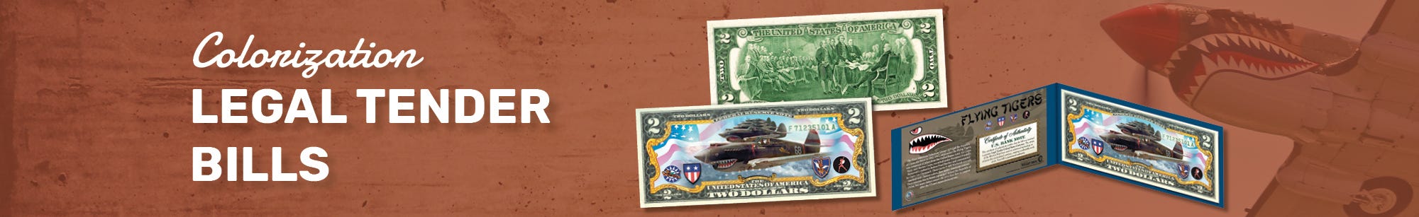 Colorization Legal Tender Bills