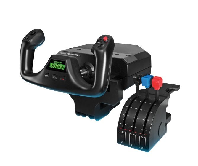 forbrug klap Morse kode Logitech G (Saitek) Flight Simulator Yoke with Throttle Quadrant
